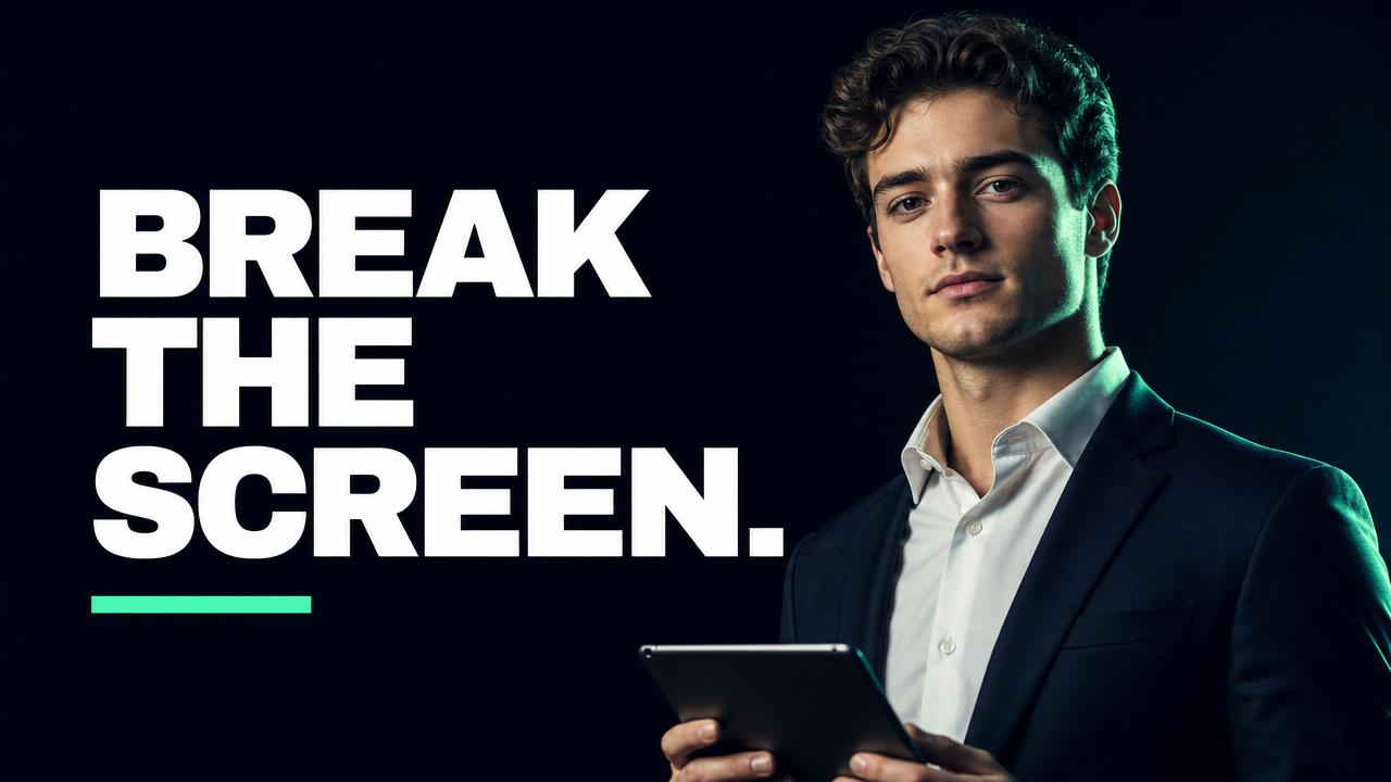 BREAK THE SCREEN — hook for early-career professionals article